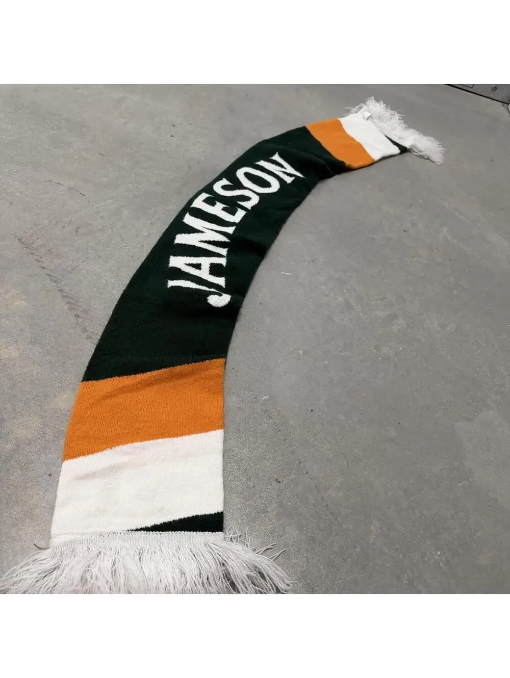 Jameson Irish Whiskey Green Knit Scarf St. Patricks Day Bar Promo Adult One Size